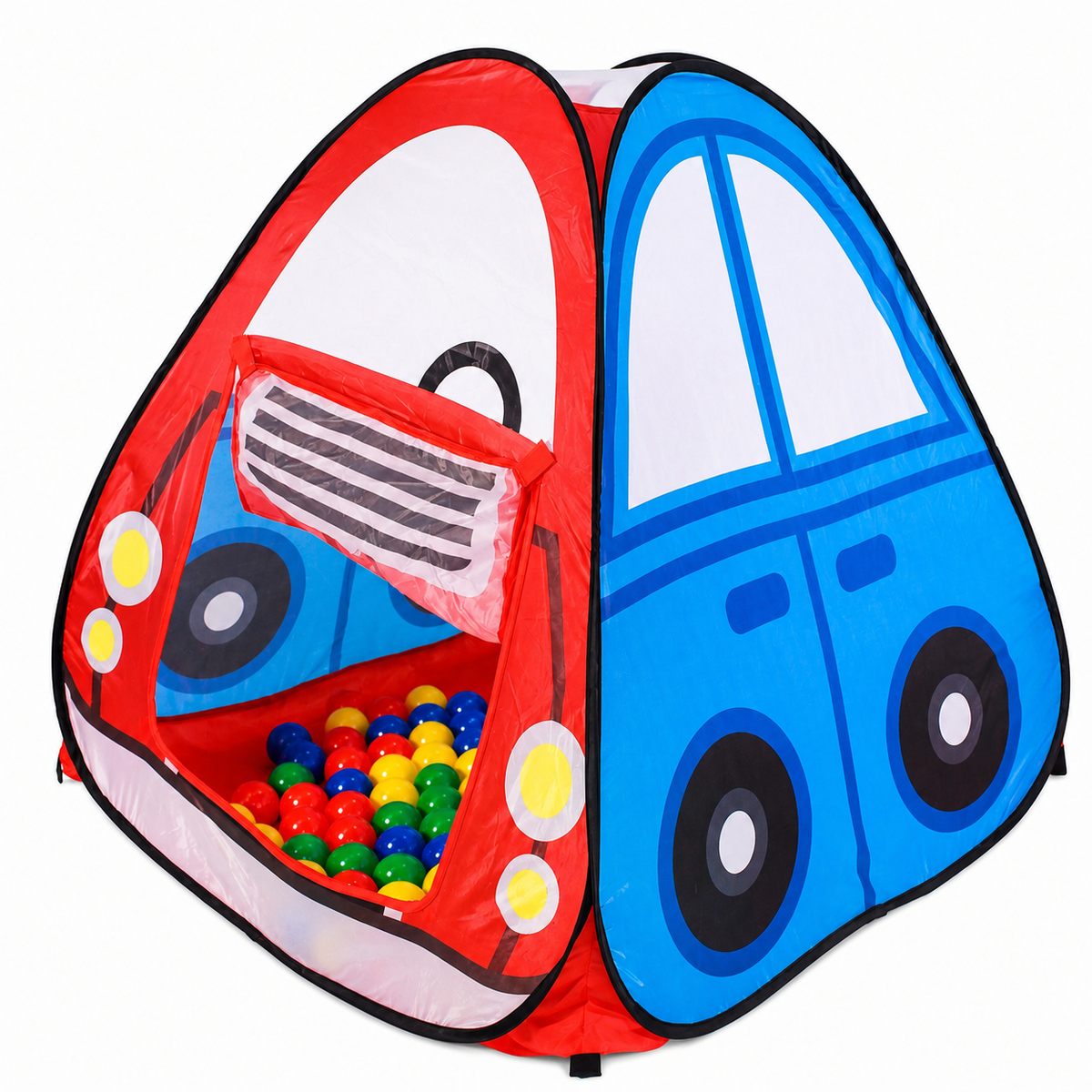 Car Play Tent with 100 Balls – Pop-Up Indoor & Outdoor Play Tent