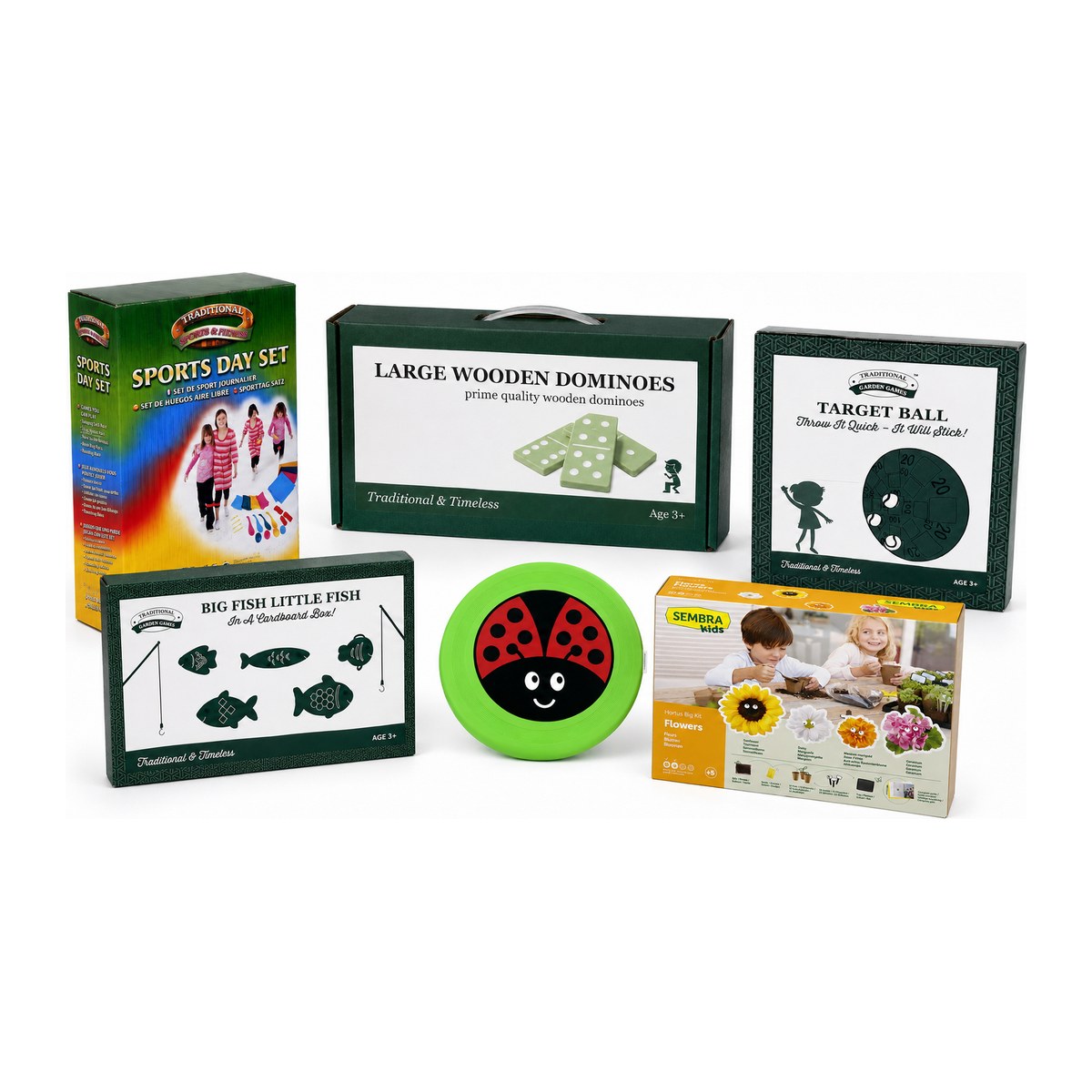 Summer Garden Games Compendium – 6 Piece Kids Outdoor Games Set
